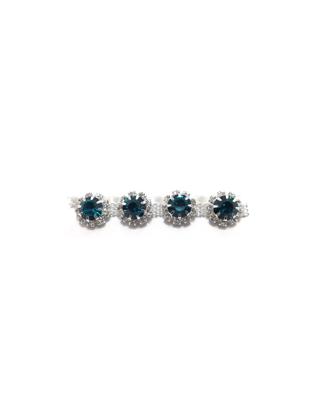 Catena Strass Gioiello cm 1,0 Indicolite-Silver - Catene strass