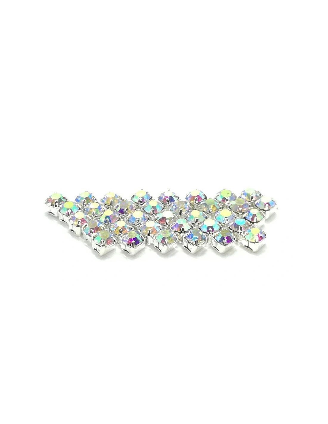 Catena Strass Gioiello cm 1,5 Crystal AB-Silver - Catene strass