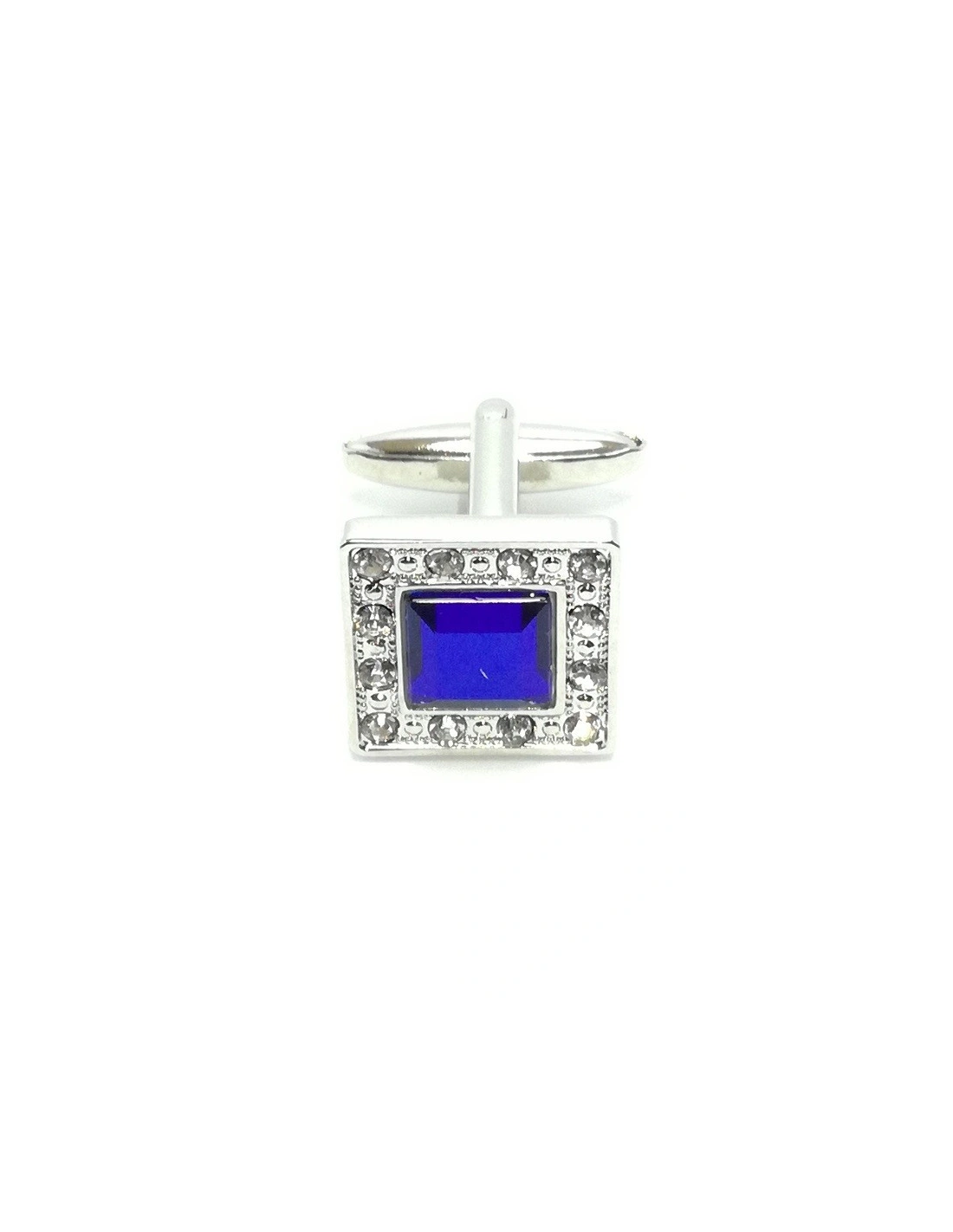 Gemelli da polso mm Pietra  Quadrata Montana-Strass Crystal-Silver