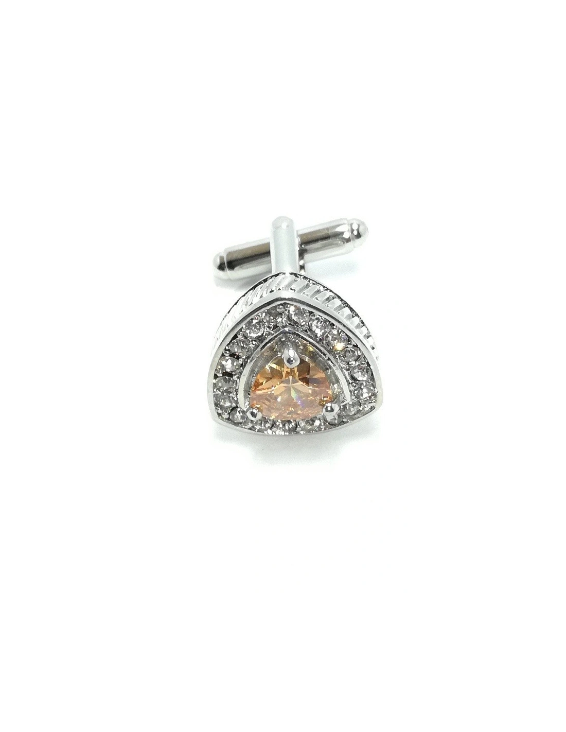 Gemelli da polso  Pietra Topaz-Strass Crystal-Silver - Decorazioni per abiti