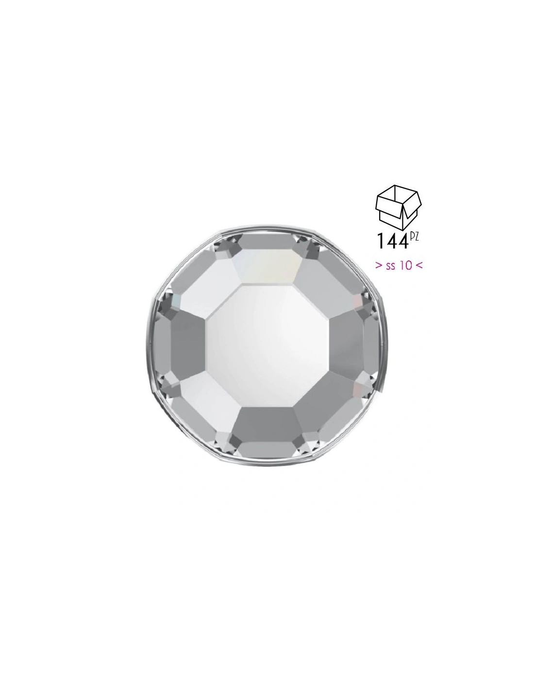Pacco 1440 PZ. - Strass Ceco Termoadesivo ss 10 (mm 2,80) Crystal - Outlet-offerte