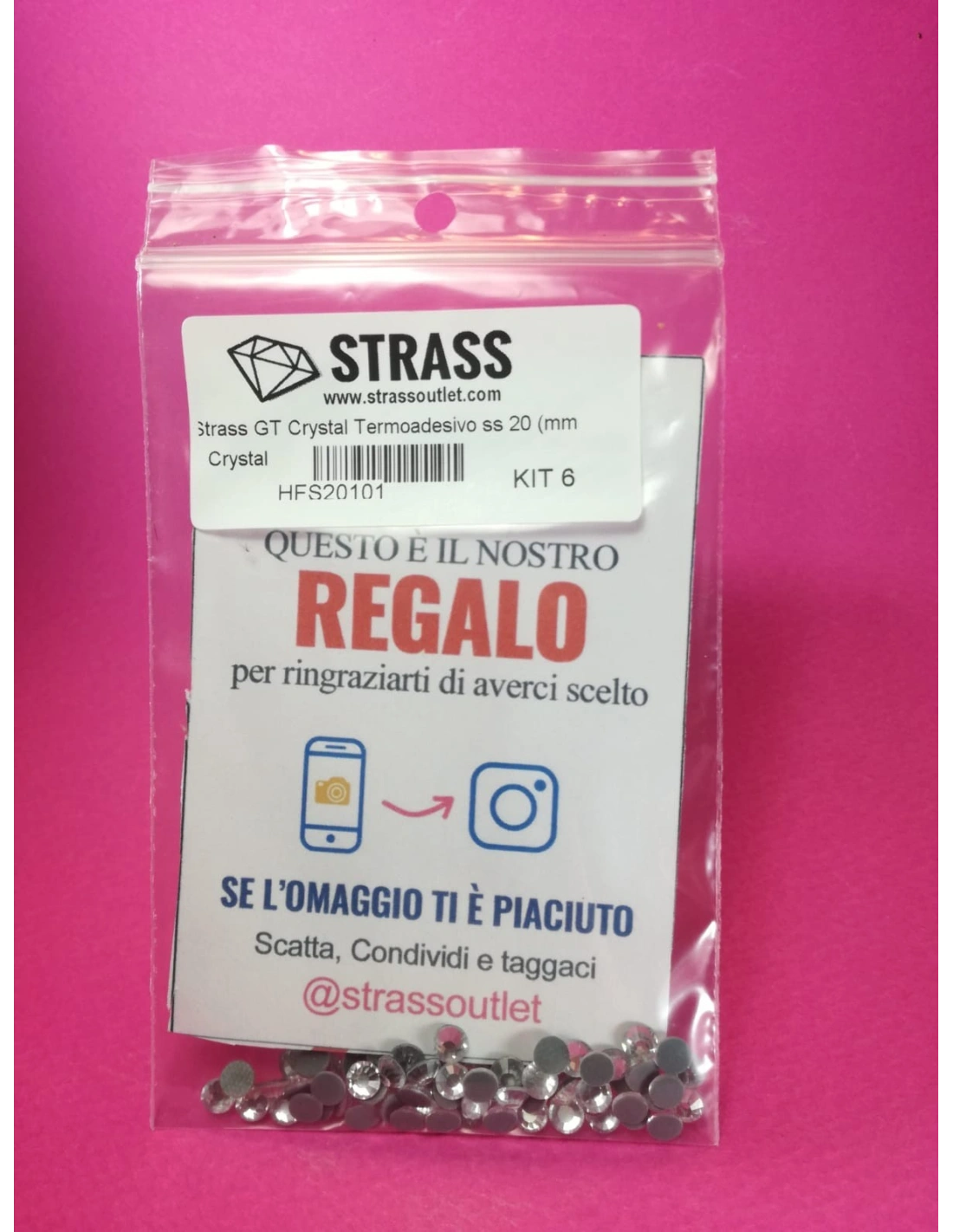 KIT TEST PRODOTTI "GT CRYSTAL" CARTELLA COLORI STRASS - GT CRYSTAL
