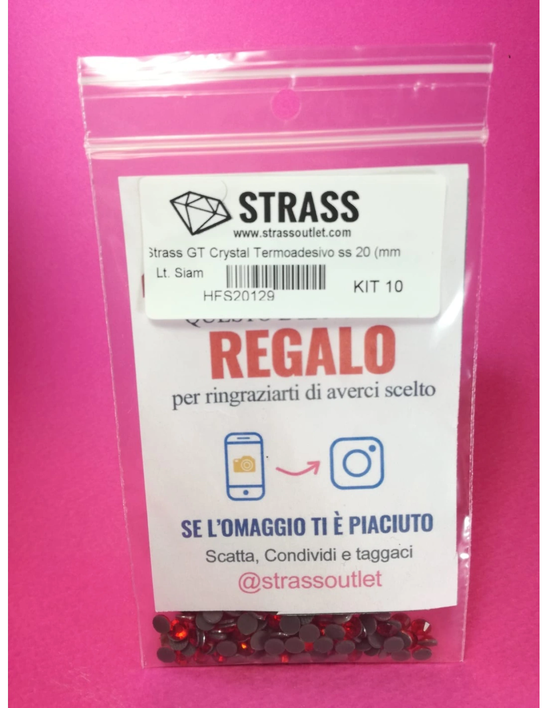 KIT TEST PRODOTTI "GT CRYSTAL" CARTELLA COLORI STRASS - GT CRYSTAL