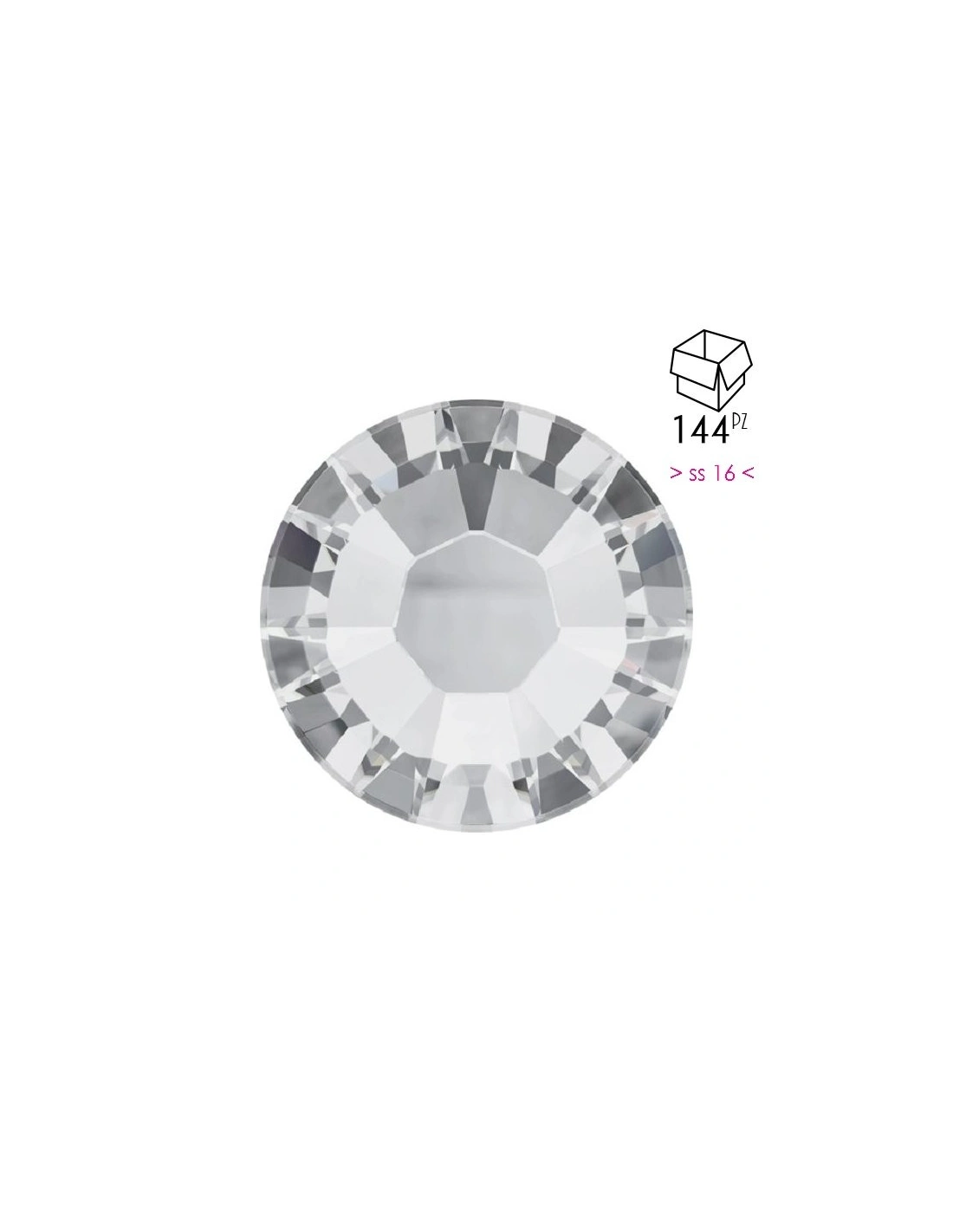 Strass Rhinestones Swarovski XILION Rose ss 16 Termoadesivo Hotfix Crystal - 144PZ