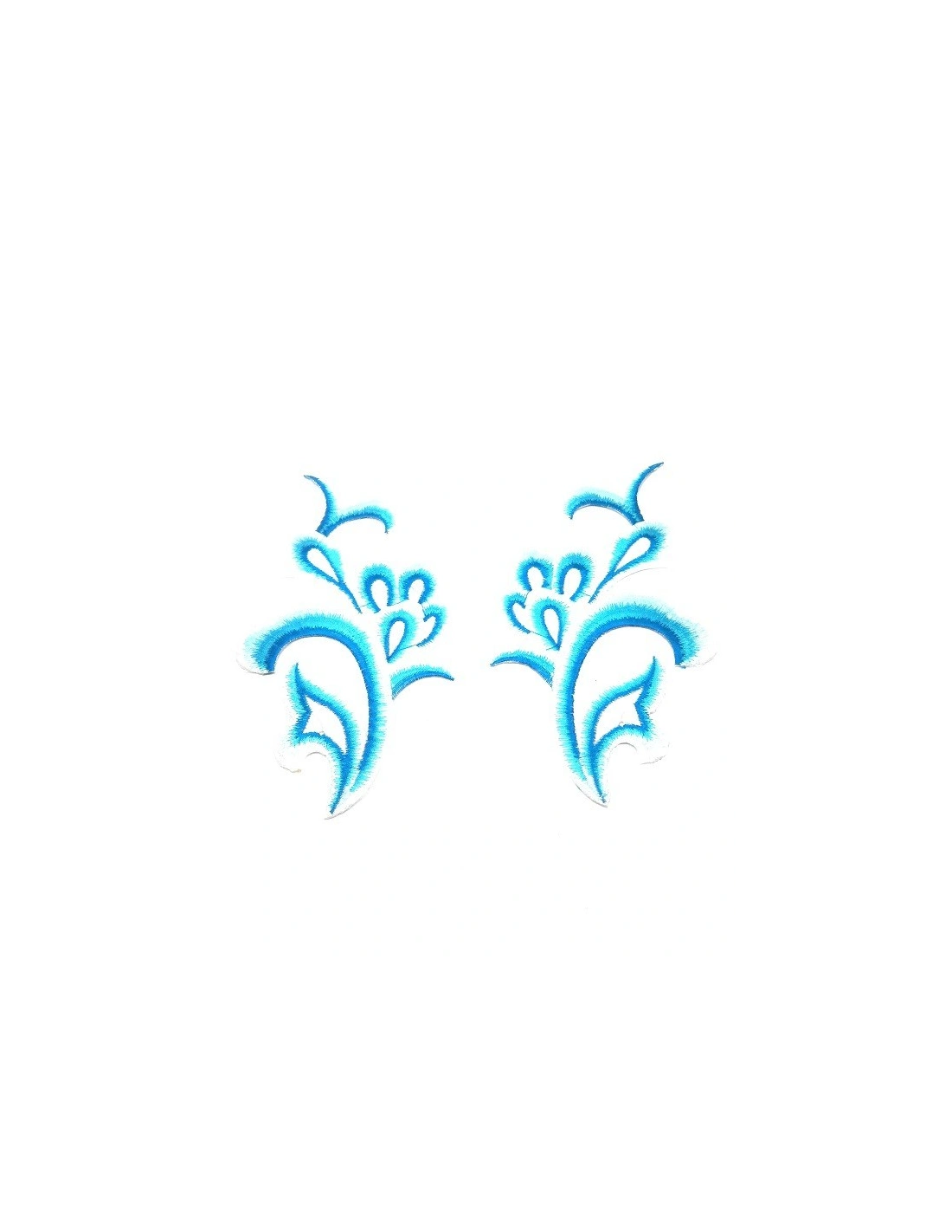 Application embroidered fabric Aqua 24x12.5 cm - 1PA - Applications for Leotards and Dresses