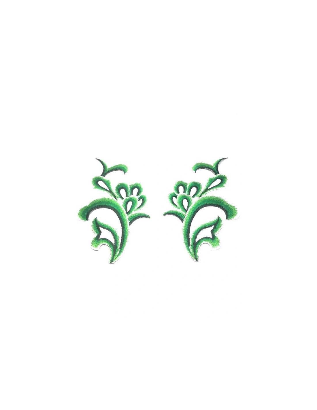 Applicazione in Tessuto ricamato Peridot cm 24x12.5 - 1PA