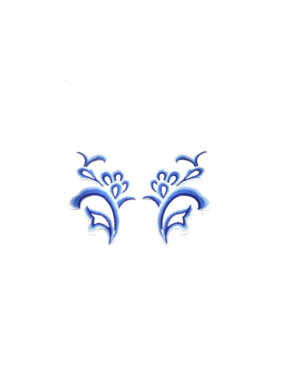 Application embroidered fabric Sapphire 24x12.5 cm - 1PA - Applications for Leotards and Dresses