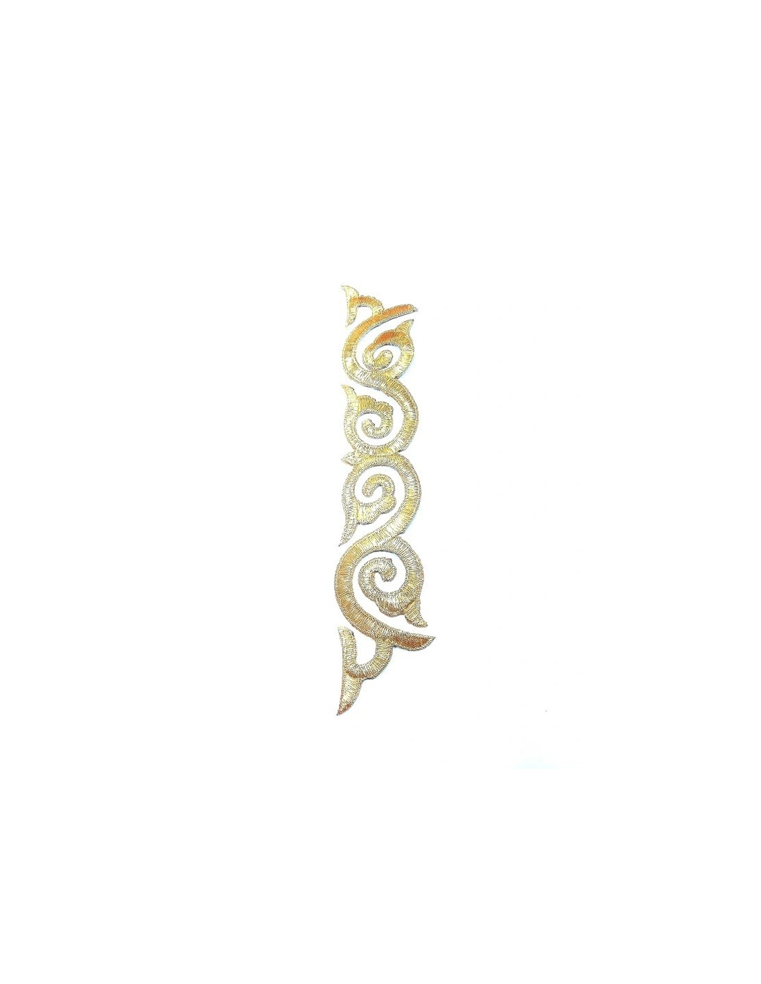Application embroidered fabric Gold 24x4.5 cm - 1PZ - Applications for Leotards and Dresses