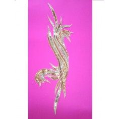 esempio applicazione Applicazione in Tessuto ricamato e Paillettes Gold cm 56x21 2