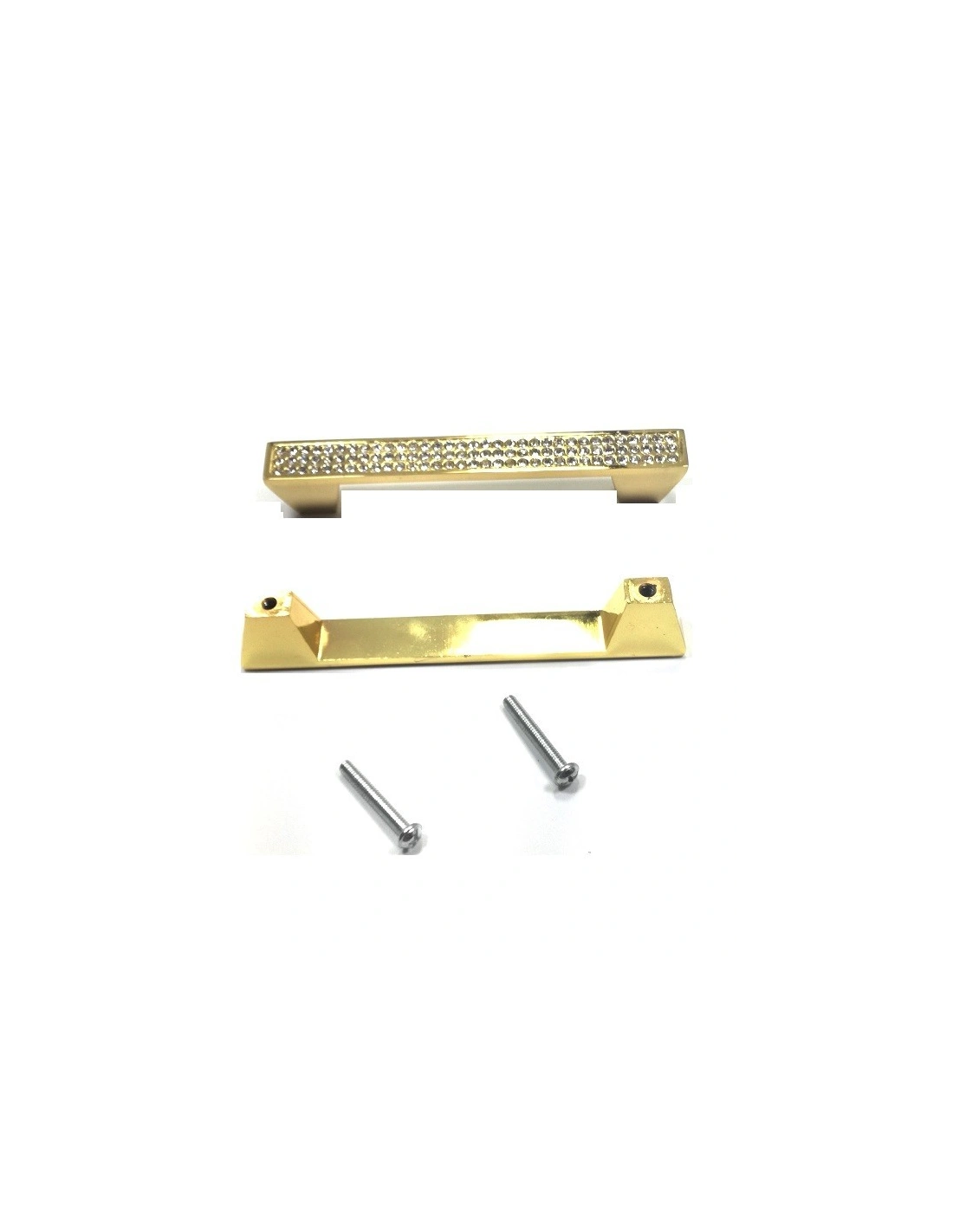 Maniglia con Strass cm 11,7 x 2,0 x 1,2 Crystal/Gold - 1PZ - Home