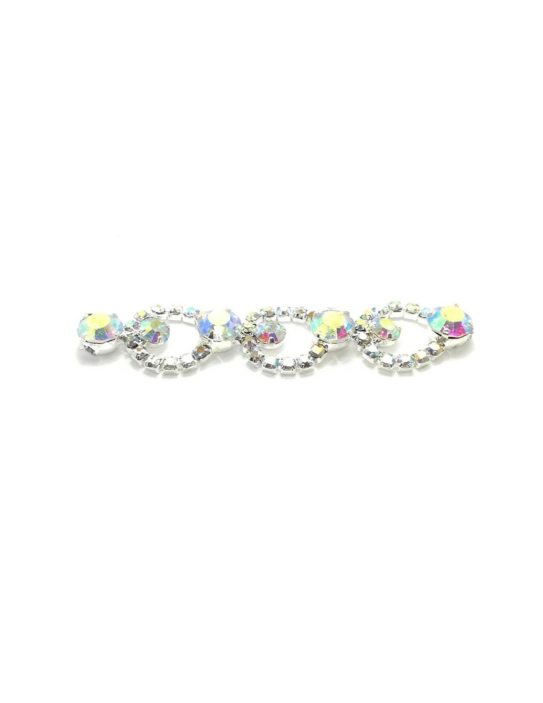 Catena Strass Gioiello 1,5 Crystal AB -Silver - 1MT - Catene strass