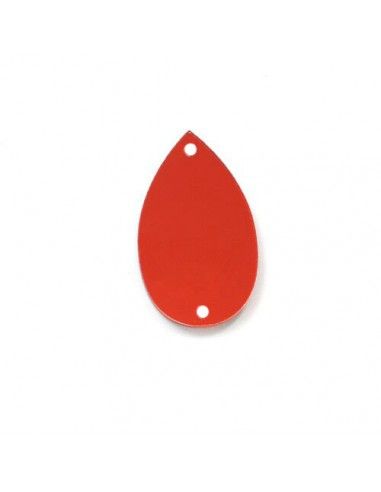 Specchietto da cucire in acrilico Goccia mm 28X17 Rosso Specchietto da cucire in acrilico Goccia mm 28X17 Rosso