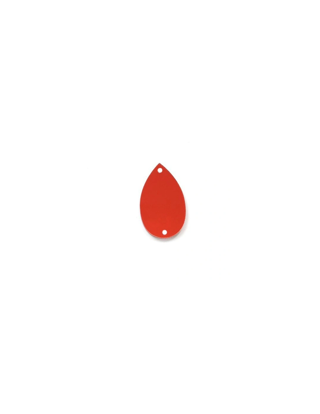 Sew on Mirror Drop Red 28x17 mm