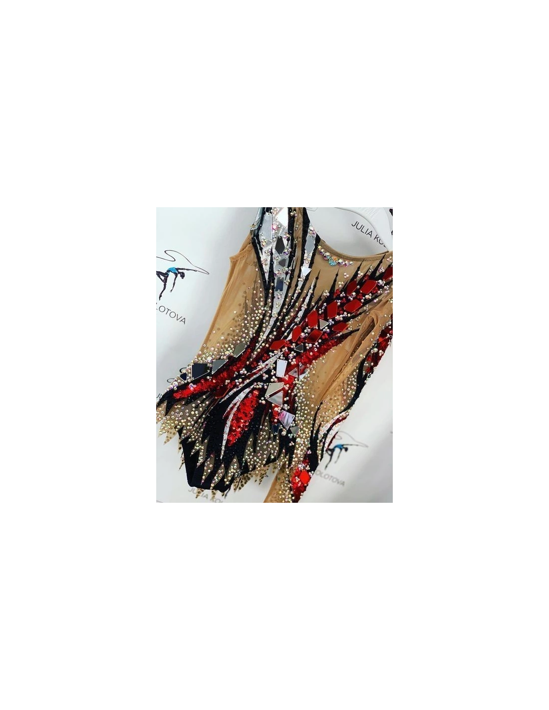 red sewing mirrors for body