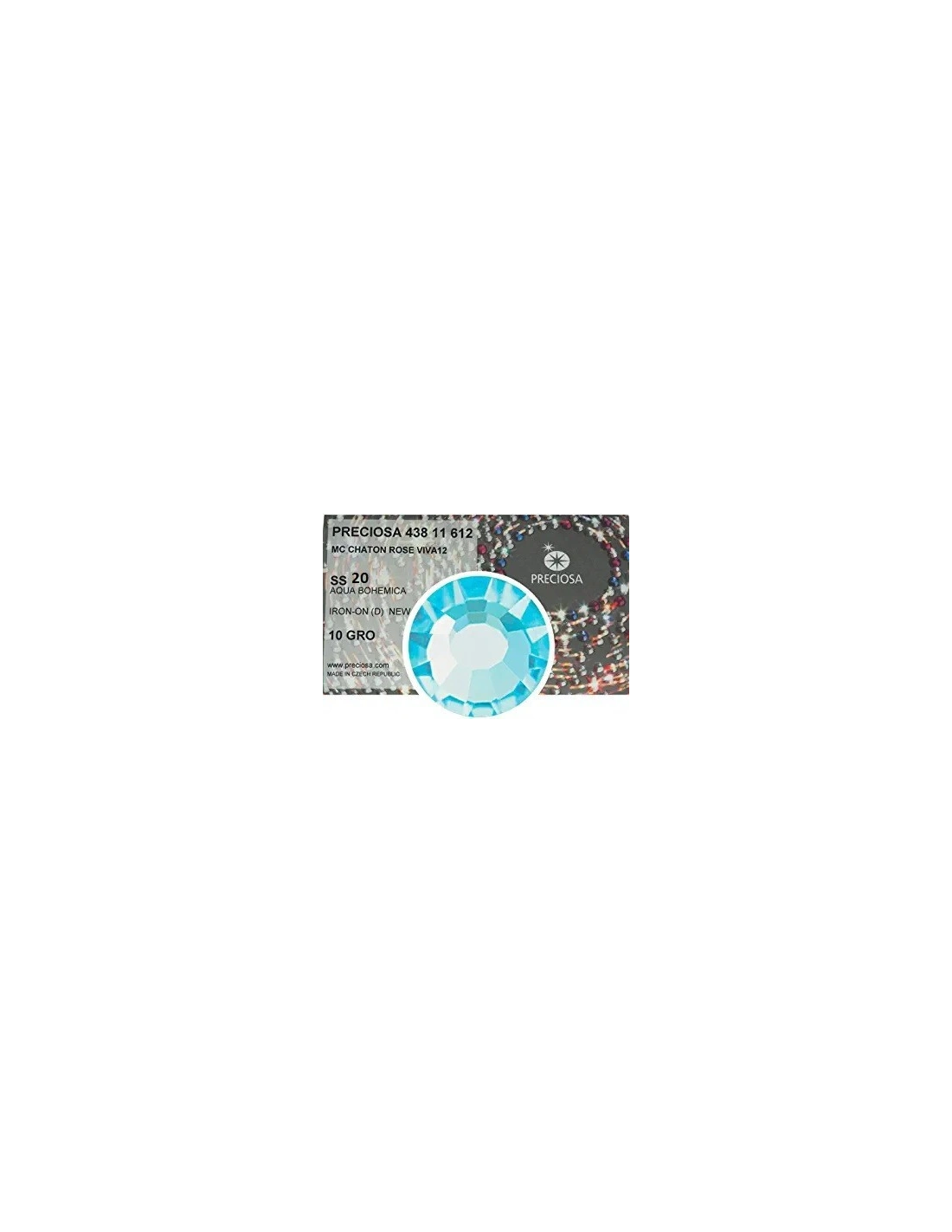 Preciosa Strass Hotfix ss 20 Aqua Bohemica -1440 pcs - Hotfix Strass