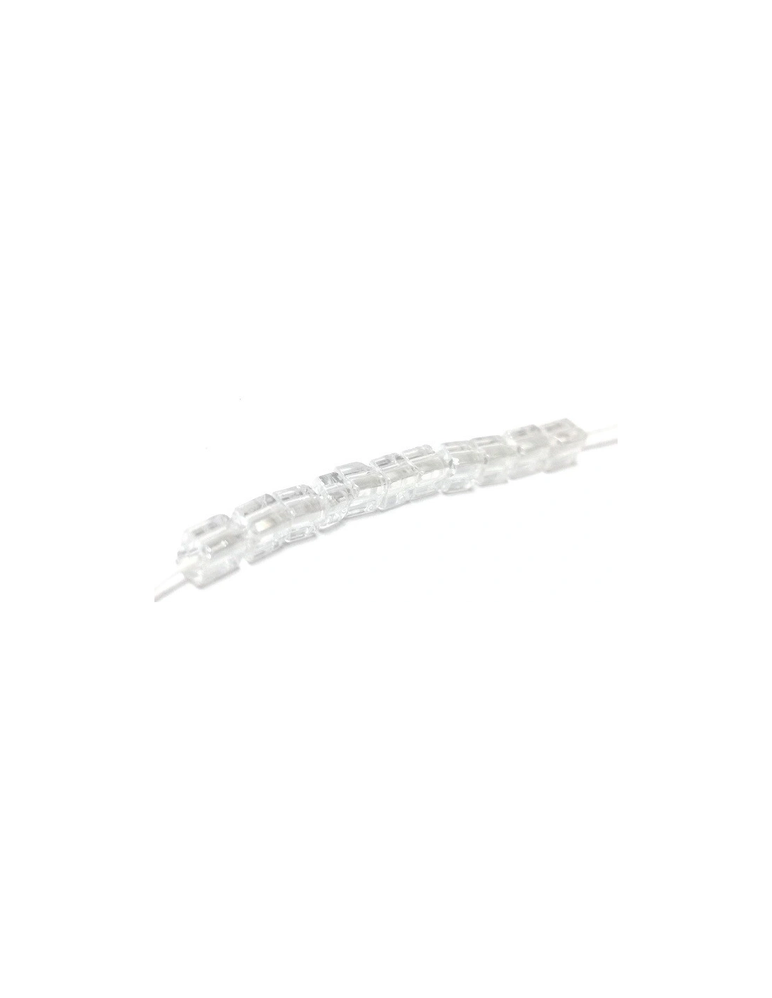 Square Tube Preciosa 2,6x2,6 mm Stringed Crystal - 100GR - Rocailles and bugles