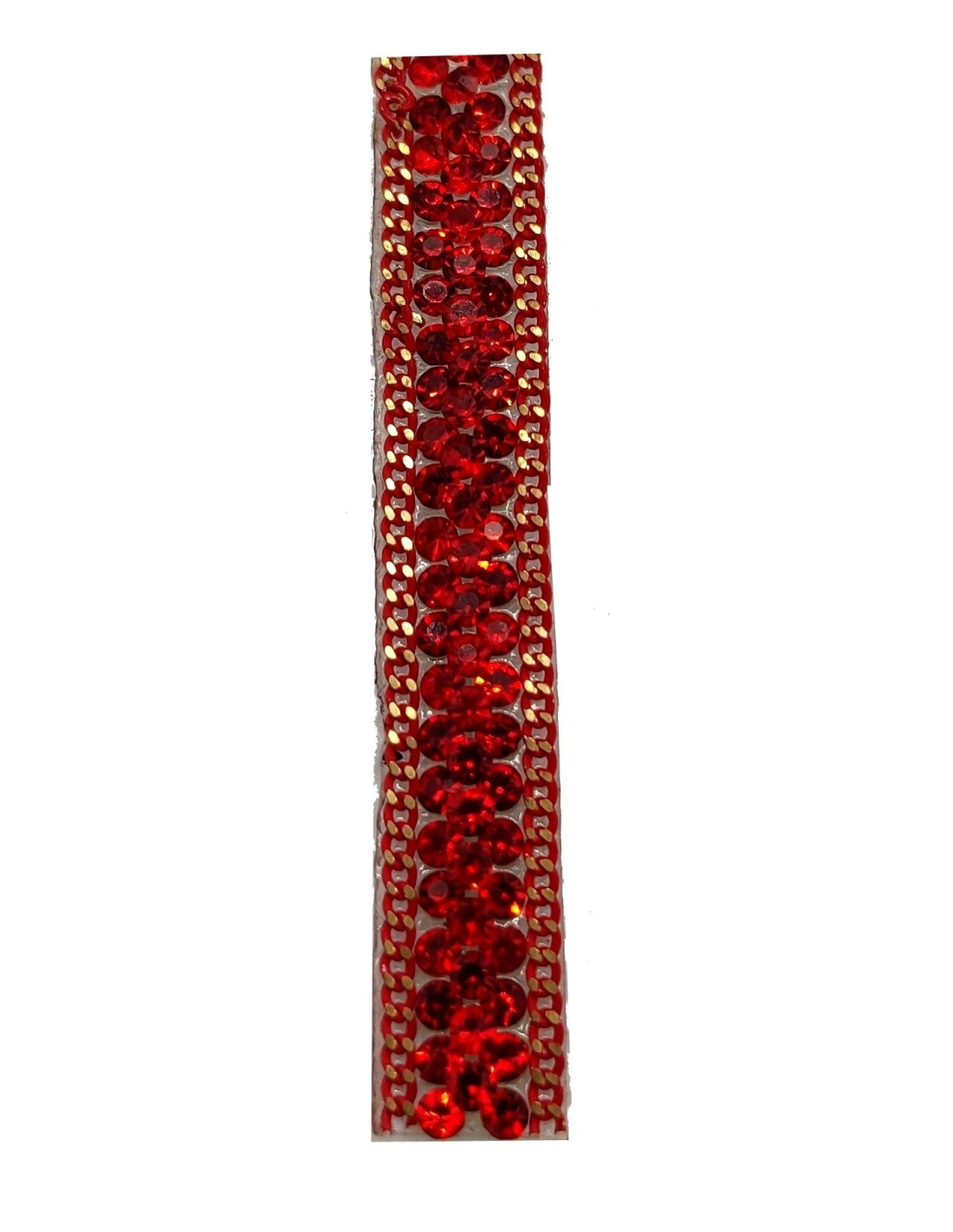 Border Rhinestones  Hotfix jewel 8 mm Lt. Siam - 20 CM - Rhinestone chains