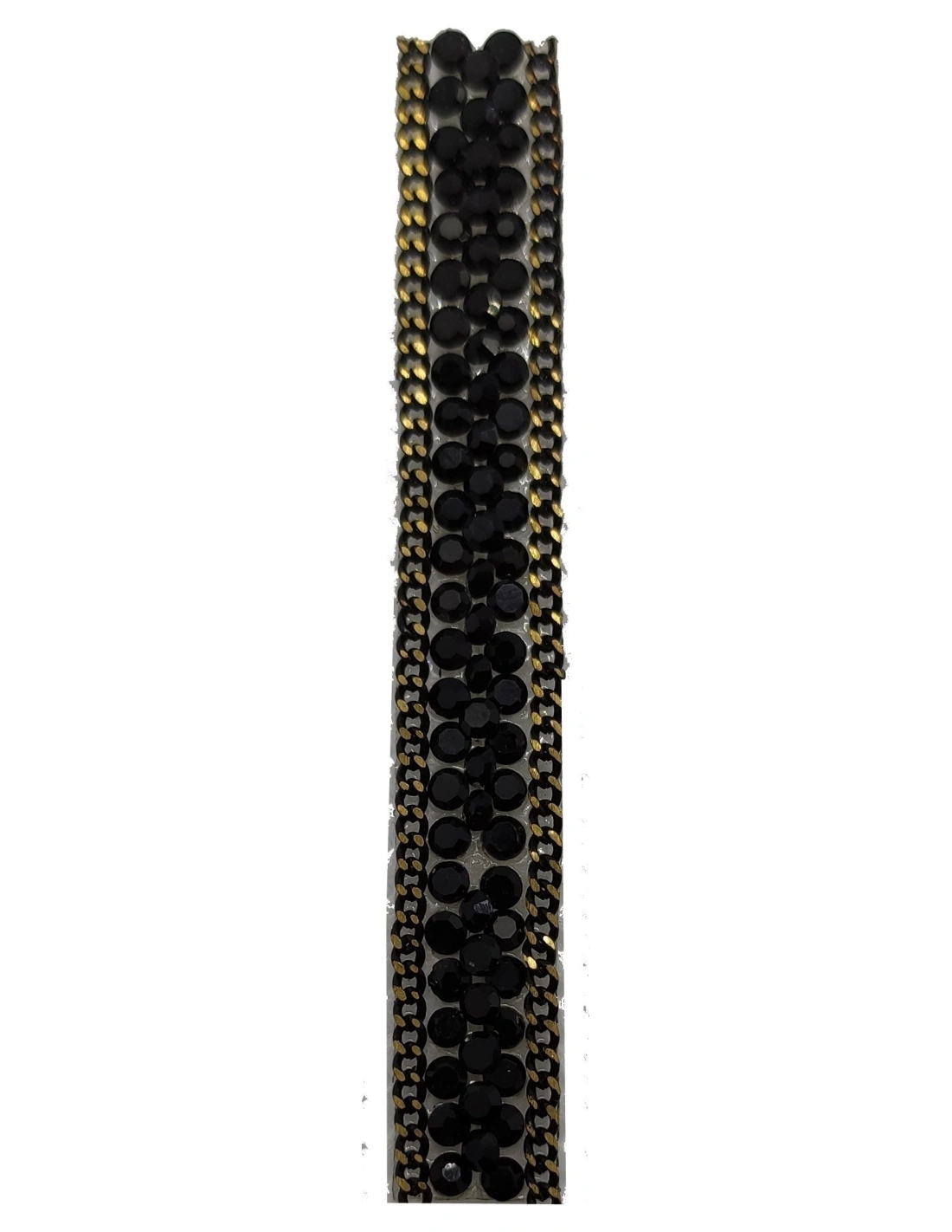 Border Rhinestones Hotfix jewel 8 mm Jet- 20 CM - Rhinestone chains