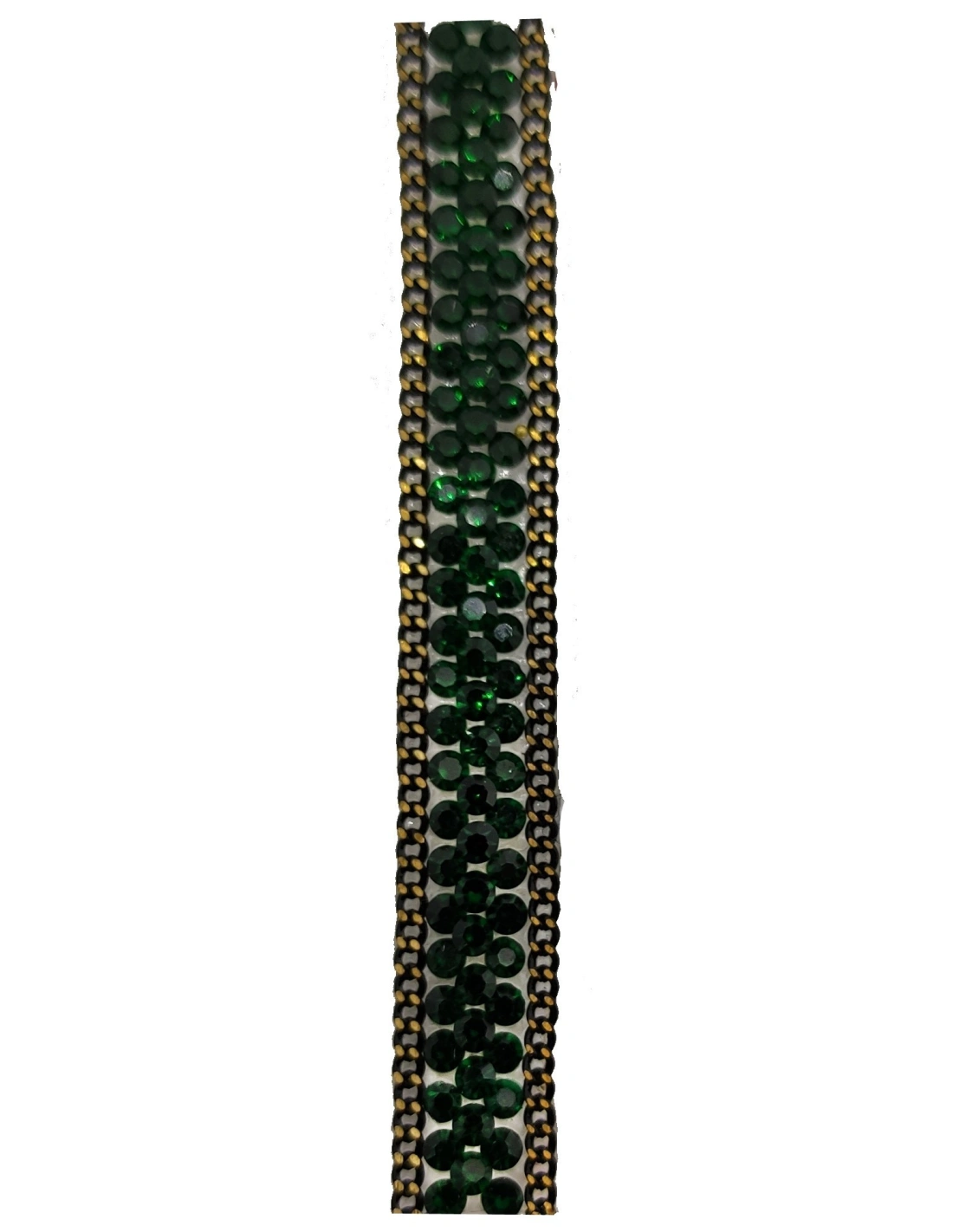 Border Rhinestones  Hotfix jewel 8 mm Emerald - 20 CM - Rhinestone chains
