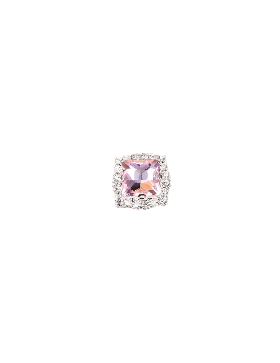 Square Stone setting 1,8X1,8 cm Lt. Rose-Silver
