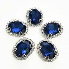 Pietra con castone Ovale cm 2,5x3,5 Montana-Silver 2