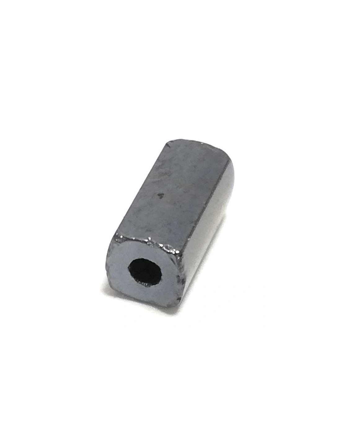 Square Tube Preciosa mm 7x3,4 Hematite - 100GR - Rocailles and bugles