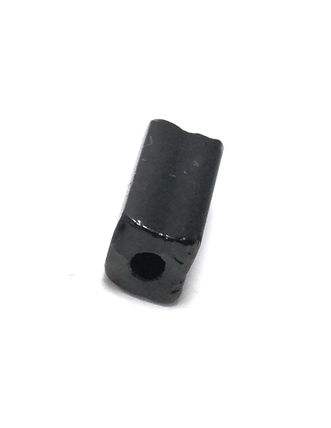 Square Tube Preciosa mm 7x3,4 Black Polished - 100GR - Rocailles and bugles
