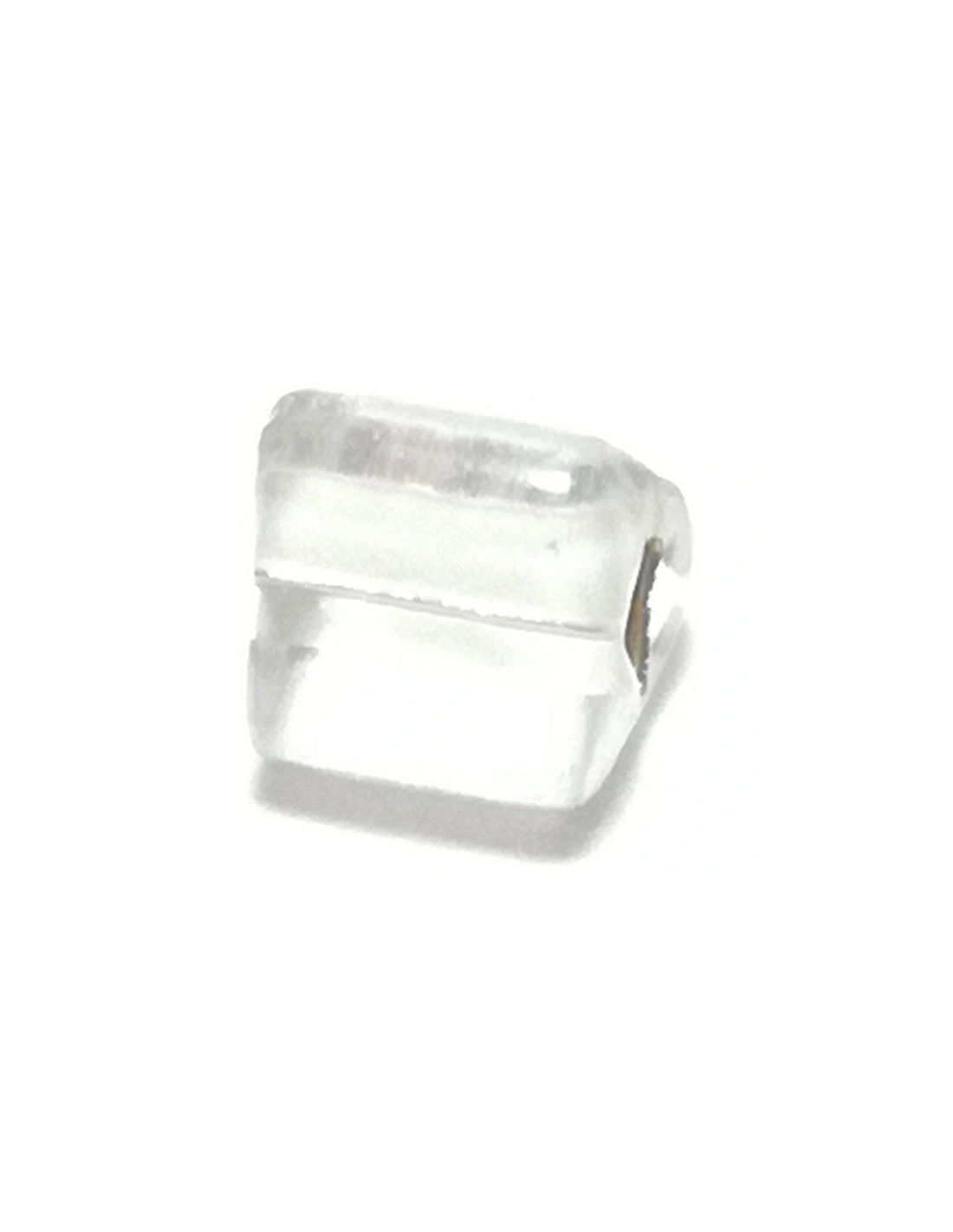 Triangle Tube Preciosa 5x5 mm Crystal-Silver - 100GR - Rocailles and bugles