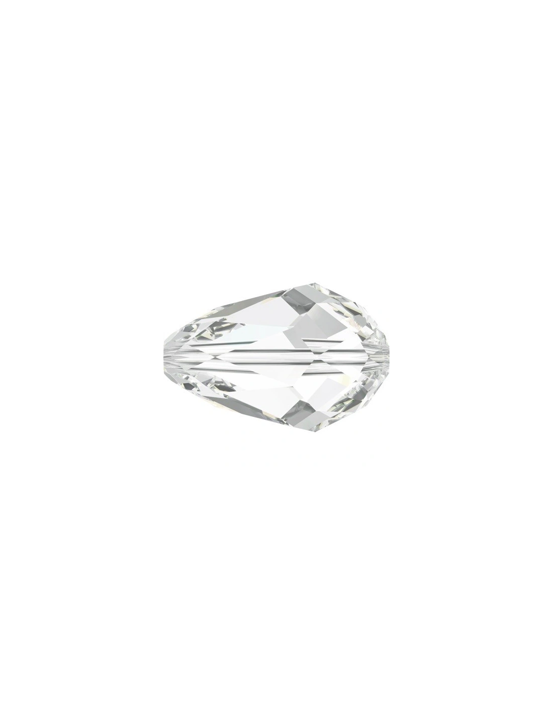 Beads a forma di Goccia Swarovski in cristallo da 9x6 mm, crystal.