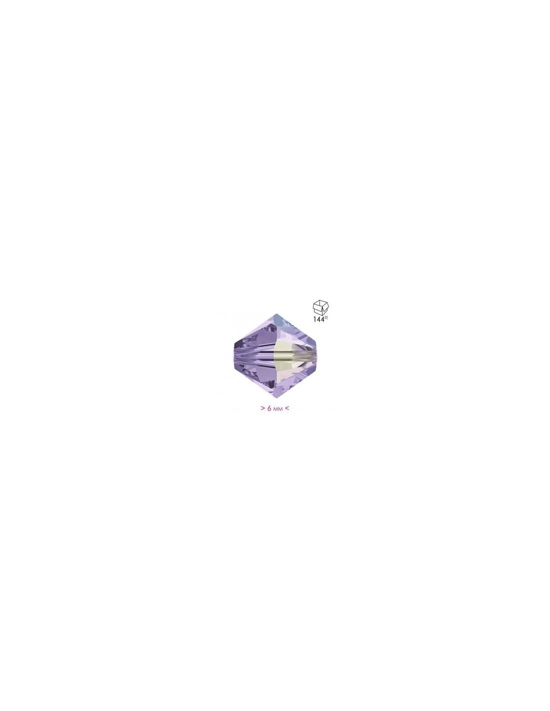 Bicono in Cristallo mm 6 Violet AB - 144PZ