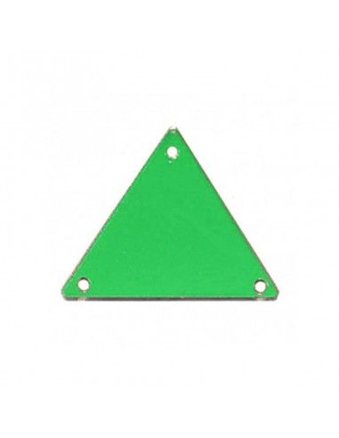 Sew on Mirrors Triangle 23 mm Green