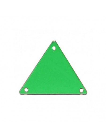 Sew on Mirrors Triangle 23 mm Green