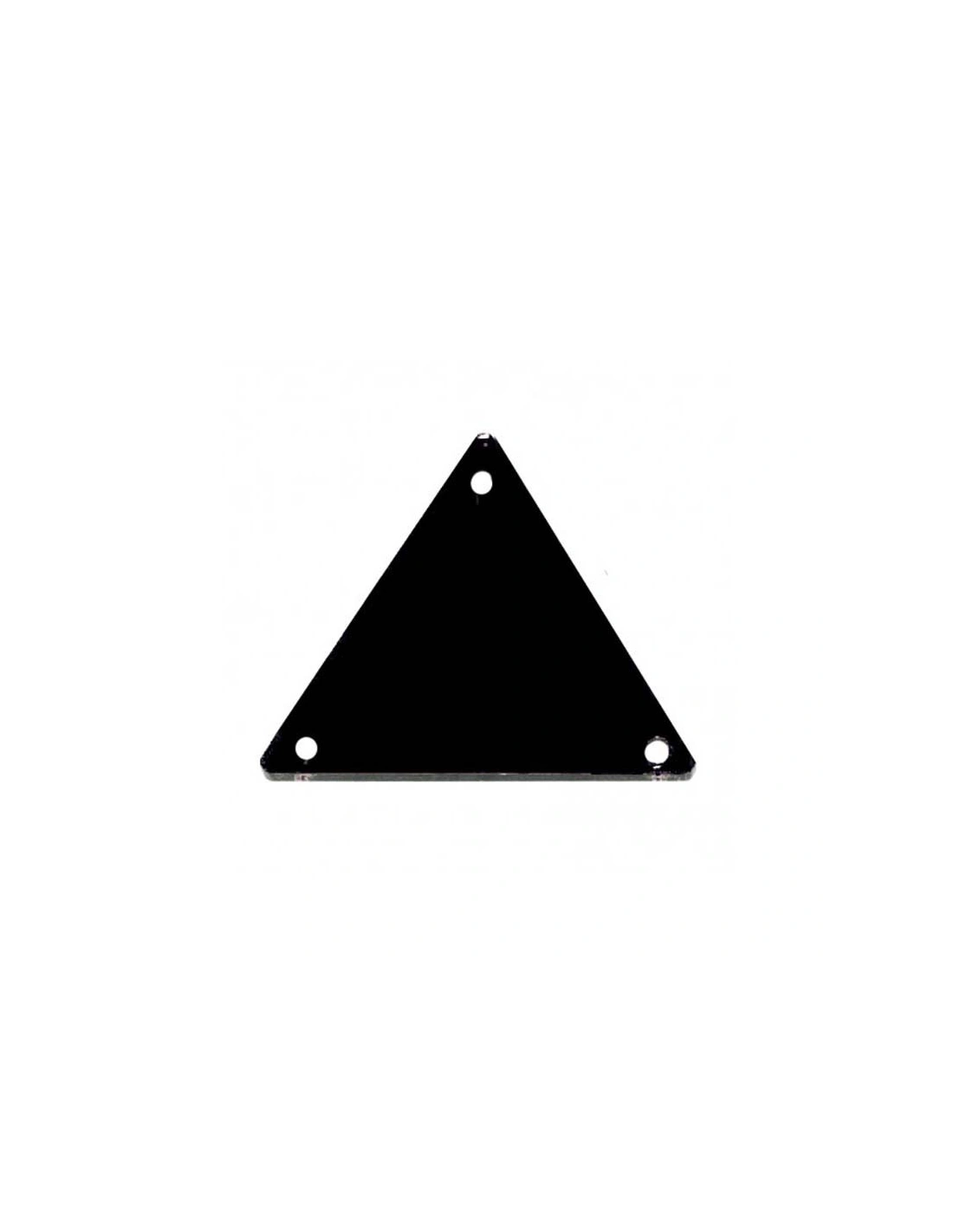 Sew on Mirrors Triangle 23 mm Black