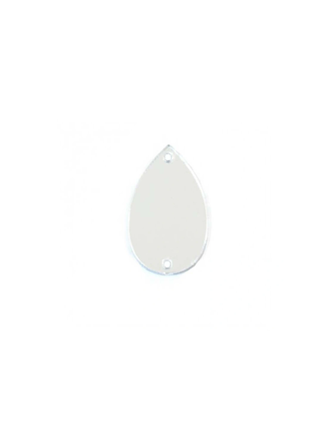 Sew on Mirror Drop Silver 35x22 mm