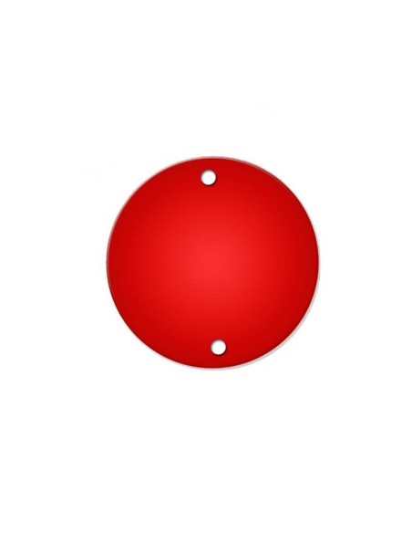 Specchietto da cucire  in acrilico rotondo mm 23 rosso