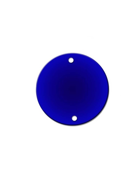 Specchietto da cucire  in acrilico rotondo mm 23 blu