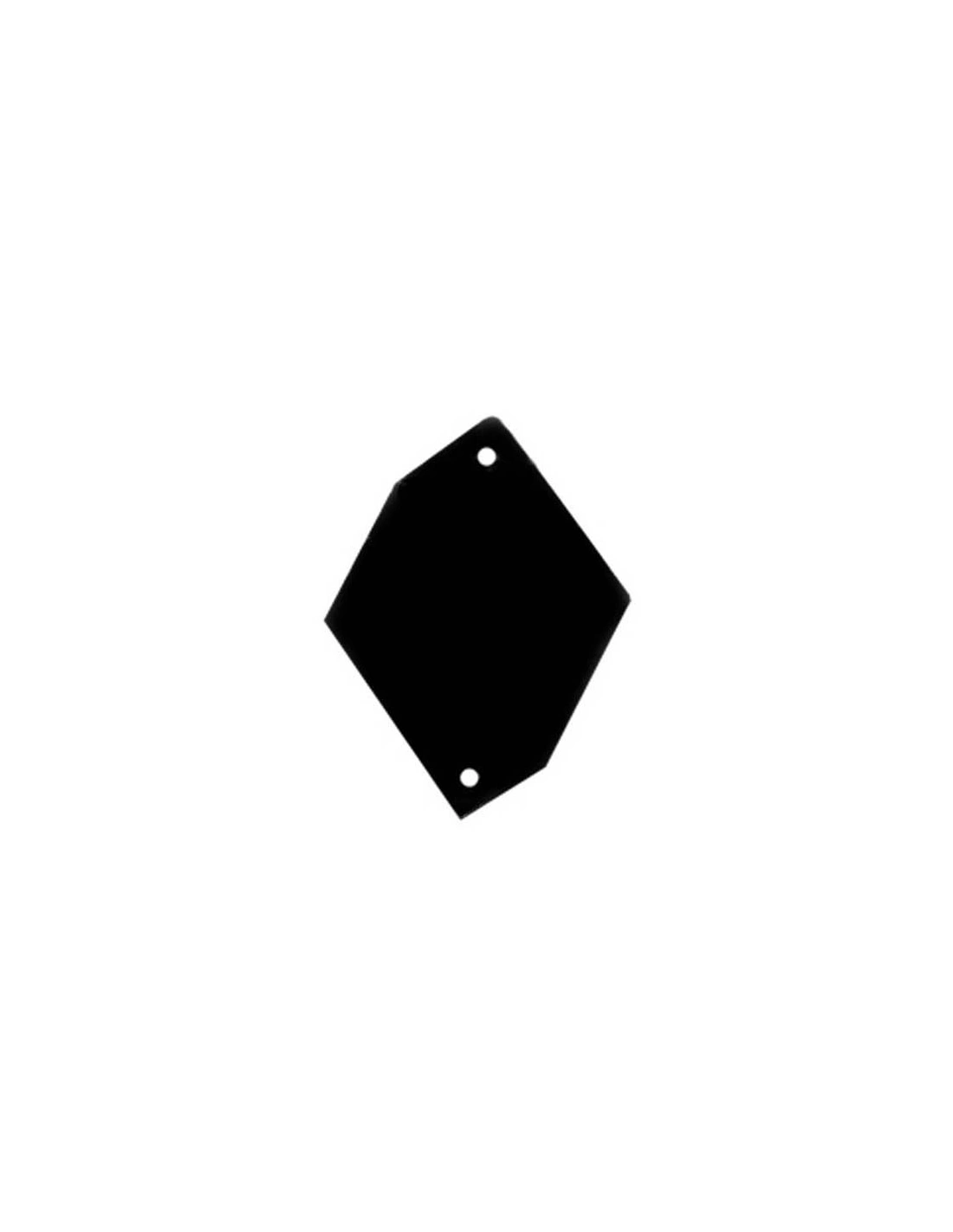 Specchietto da cucire  in acrilico Rombo sei lati mm 22x34 Nero