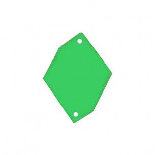 Specchietto da cucire forma Rombo sei Lati mm 24x34 Verde - 10PZ 2