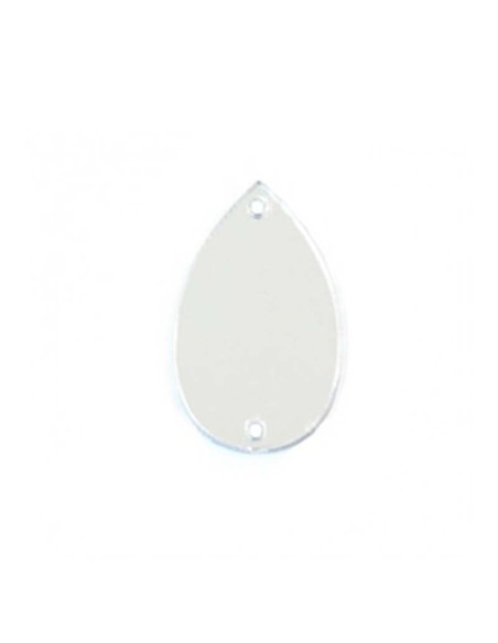 Specchietto da cucire in acrilico Goccia mm 28X17 Argento
