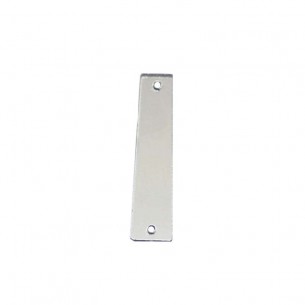 Specchietto da cucire forma Rettangolo mm 10x35  Argento - 10PZ 2