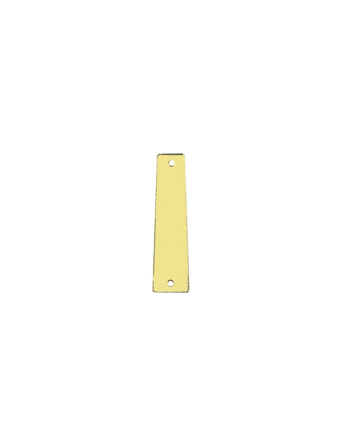 Specchietto da cucire  in acrilico rettangolo mm 10x35 oro