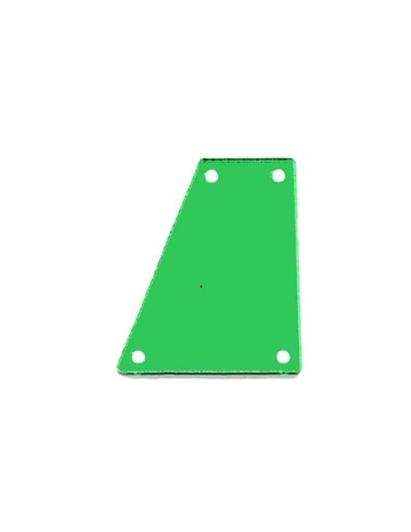 Specchietto da cucire  in acrilico trapezio mm 27x28 verde