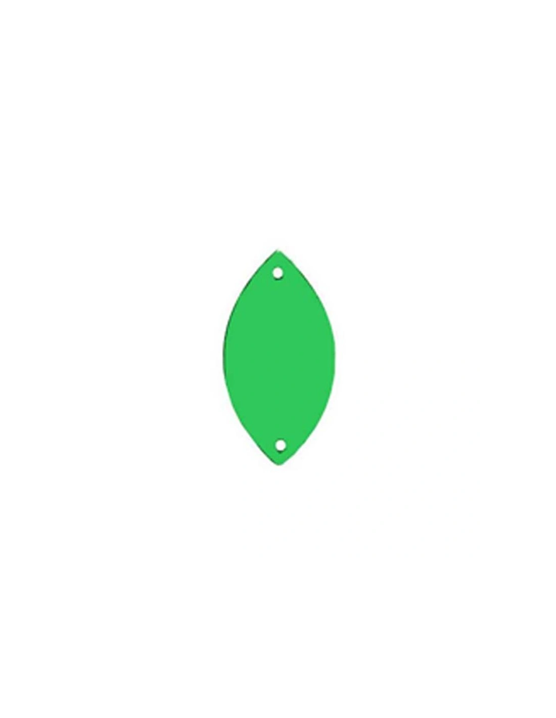 Sew on Mirrors Shuttle 15x30 mm Green