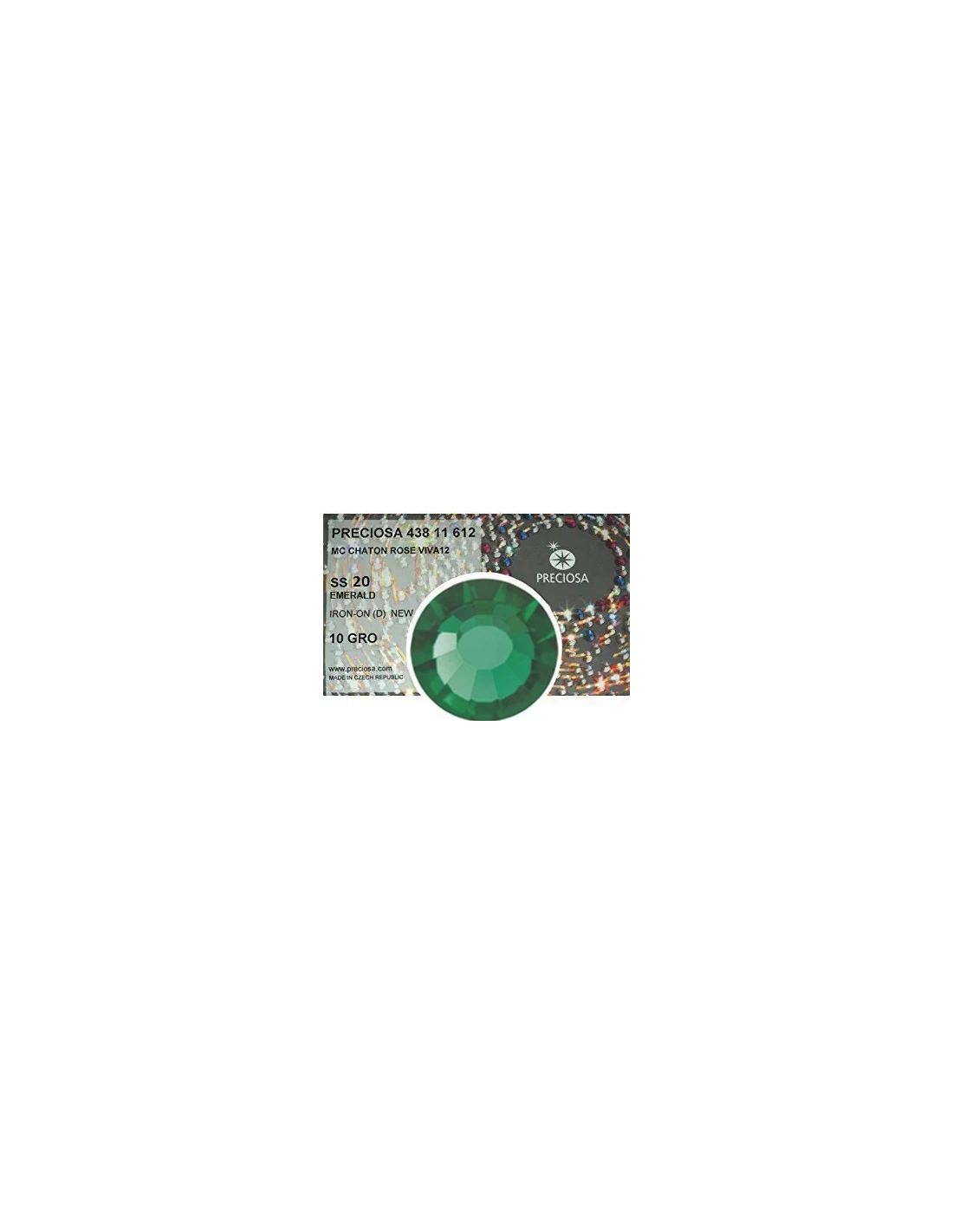 Strass Preciosa Termoadesivo ss 20  Emerald- 1440 pz Rhinestones Hotfix