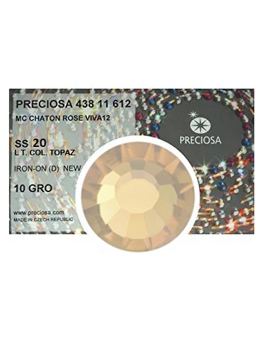 Preciosa Rhinestones Light  Colorado Topaz Strass Hotfix ss 20 - pack 1440 pcs