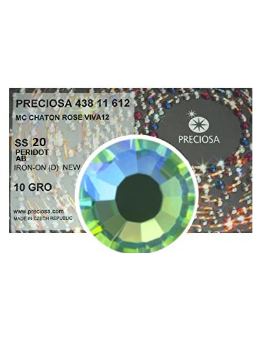 Strass Preciosa Termoadesivo ss 20  Peridot AB - 1440 pz Rhinestones Hotfix