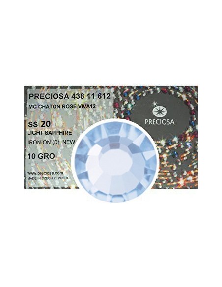 Strass Preciosa Termoadesivo ss 20  light sapphire - 1440 pz Rhinestones Hotfix