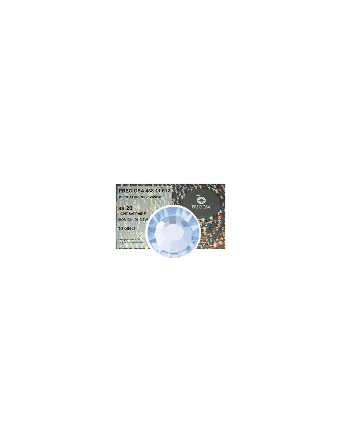 Strass Preciosa Termoadesivo ss 20  light sapphire - 1440 pz Rhinestones Hotfix