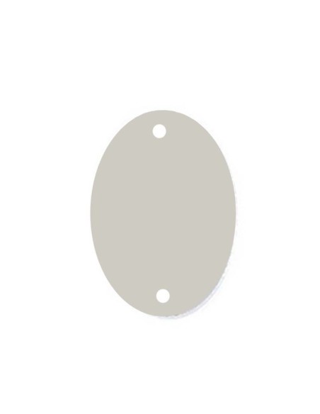 Specchietto da cucire in acrilico Ovale mm 20x30  Argento