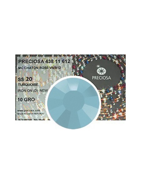 Strass Preciosa Termoadesivo ss 20  turquoise- 1440 pz Rhinestones Hotfix